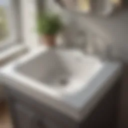 Elegant laundry wash sink with stylish fixtures