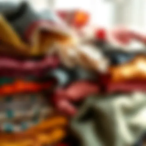 Colorful assortment of fabrics showcasing various textures and patterns