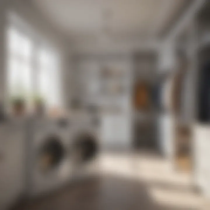 Stylish closet laundry room blending seamlessly with home decor