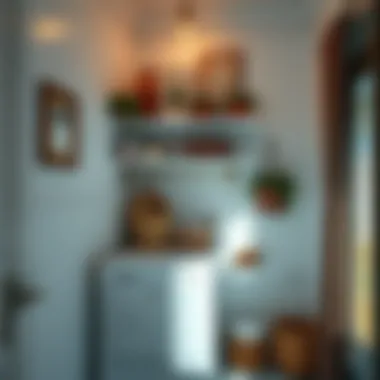 Creative decor ideas for corner laundry shelves