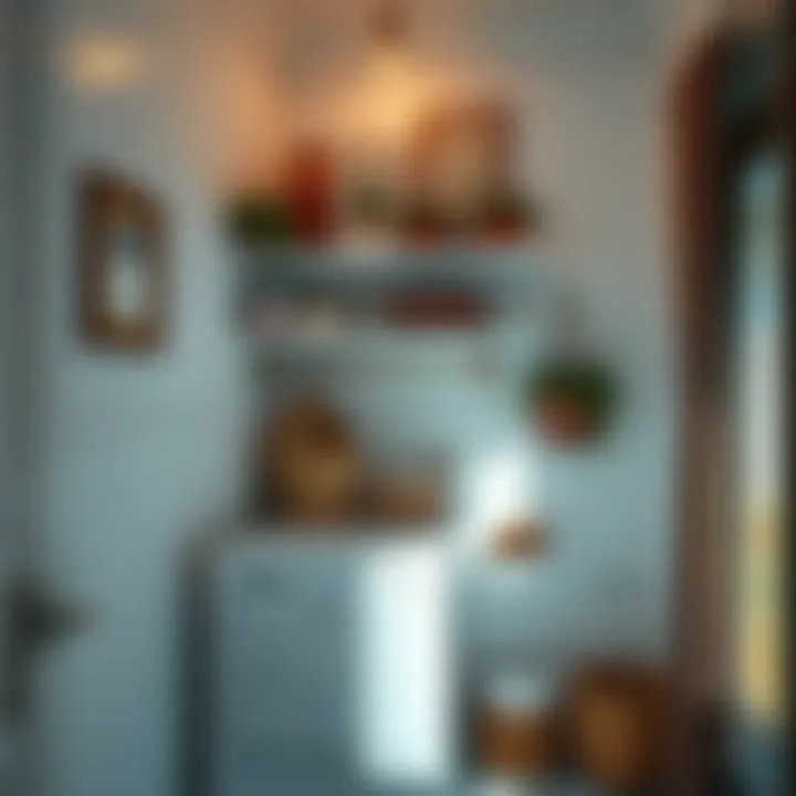 Creative decor ideas for corner laundry shelves