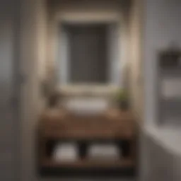 Stylish small bathroom with optimized storage solutions