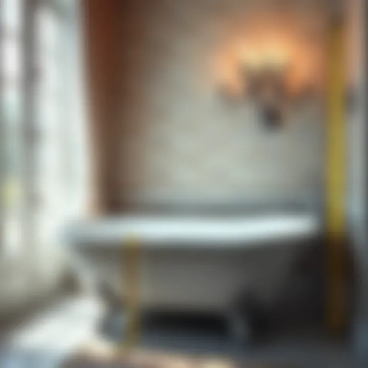 Sample bathtub measurements with a tape measure