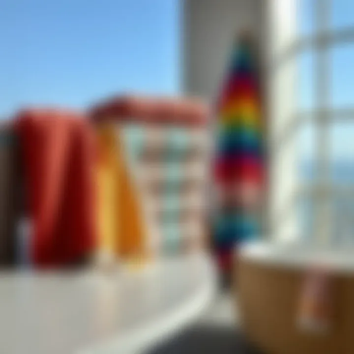 Missoni Towel Collection and Seasonal Trends A stylish display of various Missoni towel collections highlighting seasonal trends.