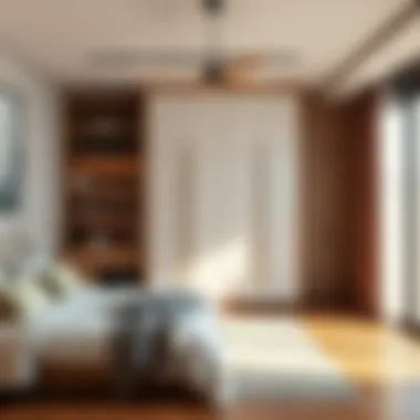 Innovative storage solutions in a spacious bedroom