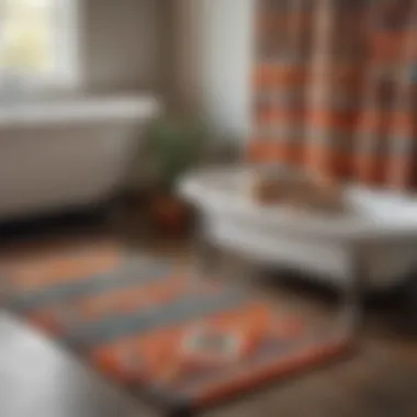 Diversity of Navajo Bath Mat Designs An array of Navajo bath mats displayed, highlighting different designs and color palettes