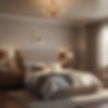 Cozy Atmosphere: Stylish Flush Mount Lighting Cozy bedroom setting featuring stylish flush mount lights