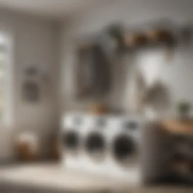Stylish Wall-Mounted Laundry Organizer Stylish wall-mounted laundry organizer rack showcasing various storage solutions