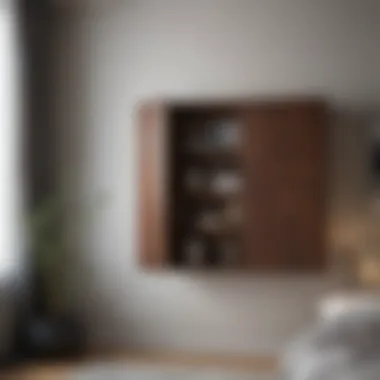 Wall-Mounted Cabinets for Style Stylish wall-mounted cabinets enhancing bedroom organization