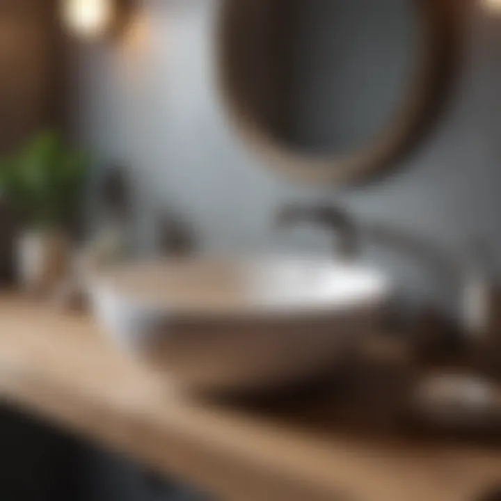 A tranquil bathroom sink area exuding harmony and functionality