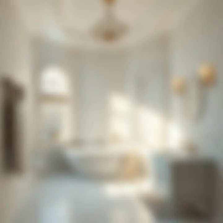 Maintenance of Peel and Stick Surfaces in Bathrooms A pristine bathroom showcasing the maintenance of peel and stick surfaces