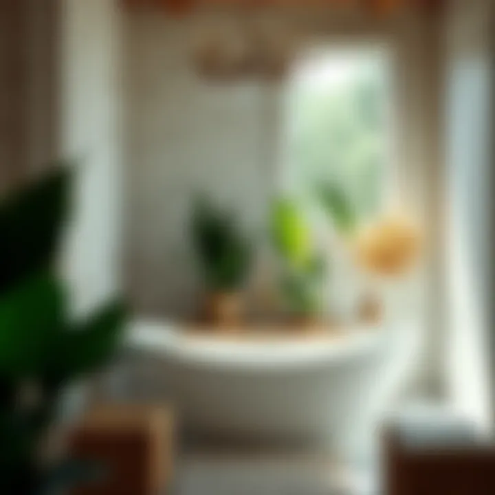 Decorative plants adding tranquility to the space