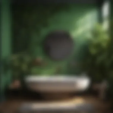 Nature's Touch: The Refreshing Power of Green Vibrant green bathroom surrounded by natural elements