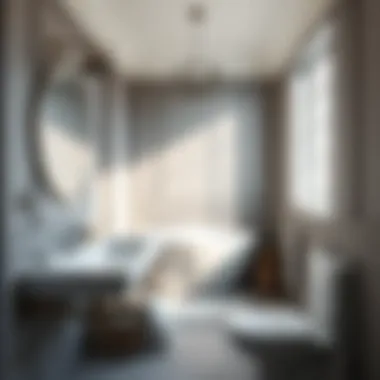 Tranquil small bathroom designed with muted grey shades