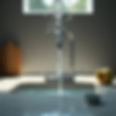 Graphic representation of water quality improvement after using the Pur filtration system