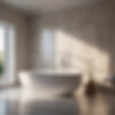 Stylish bathroom featuring a quartz bathtub installation