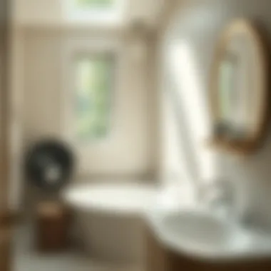 Enhancing Space with Natural Light Integration Natural light streaming through a bathroom window, enhancing the space