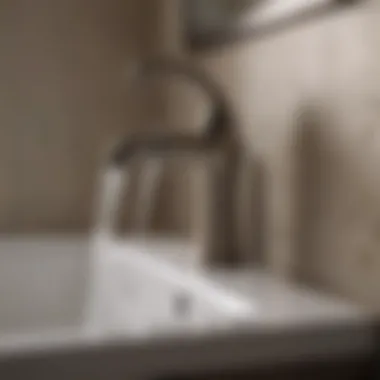 Detailed Look at Bathroom Sink Hose Features Close-up of a bathroom sink hose showcasing its features