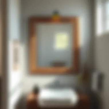 Stylish Rustic Mirror in Modern Decor Stylish rustic mirror in modern bathroom decor