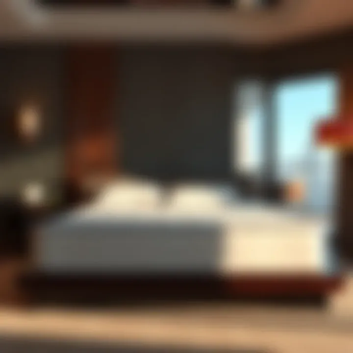 Luxurious Saatva Mattress in Hotel Room Luxurious Saatva mattress in a hotel room setting