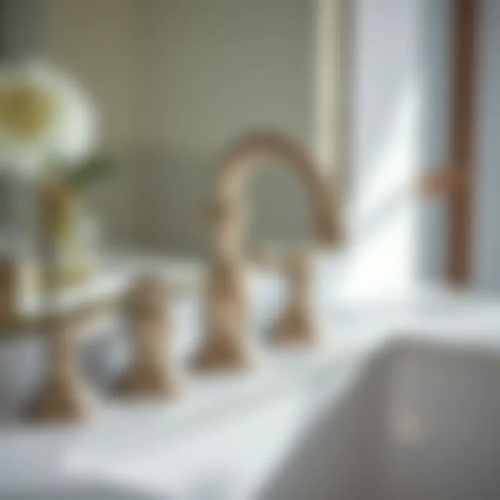 Stylish Satin Nickel Faucet Design Elegant satin nickel widespread bathroom faucet design