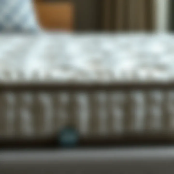 Close-up of mattress materials showcasing durability and comfort
