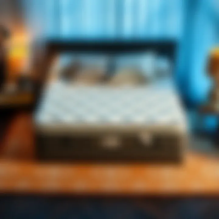 Top view of a plush mattress with advanced support features