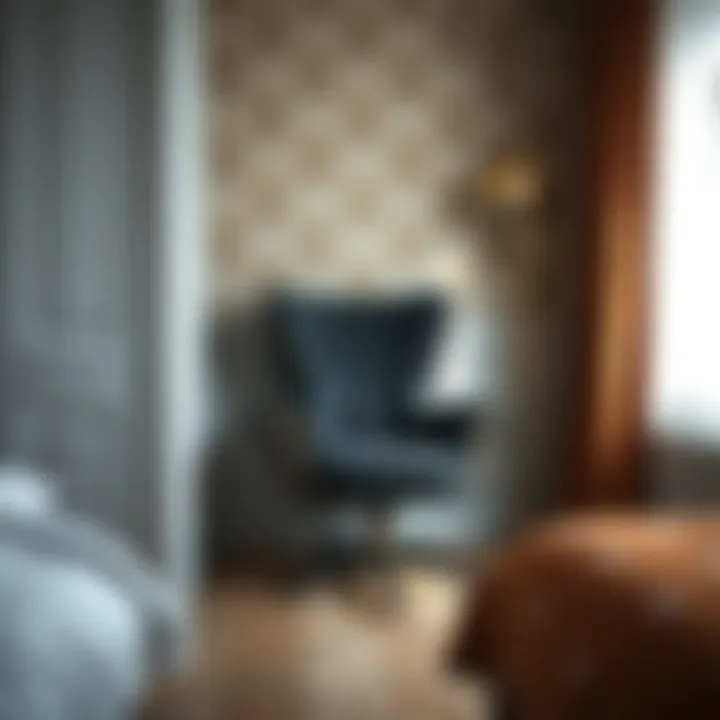 Compact chair perfectly fitting into limited bedroom space