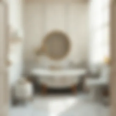 A serene bathroom setting with willow and ivory elements