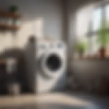 Eco-Friendly Laundry Solutions A modern washing machine with eco-friendly detergent options.