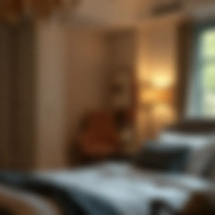 Energy-Efficient LED Light Energy-efficient LED stand up light in a stylish bedroom