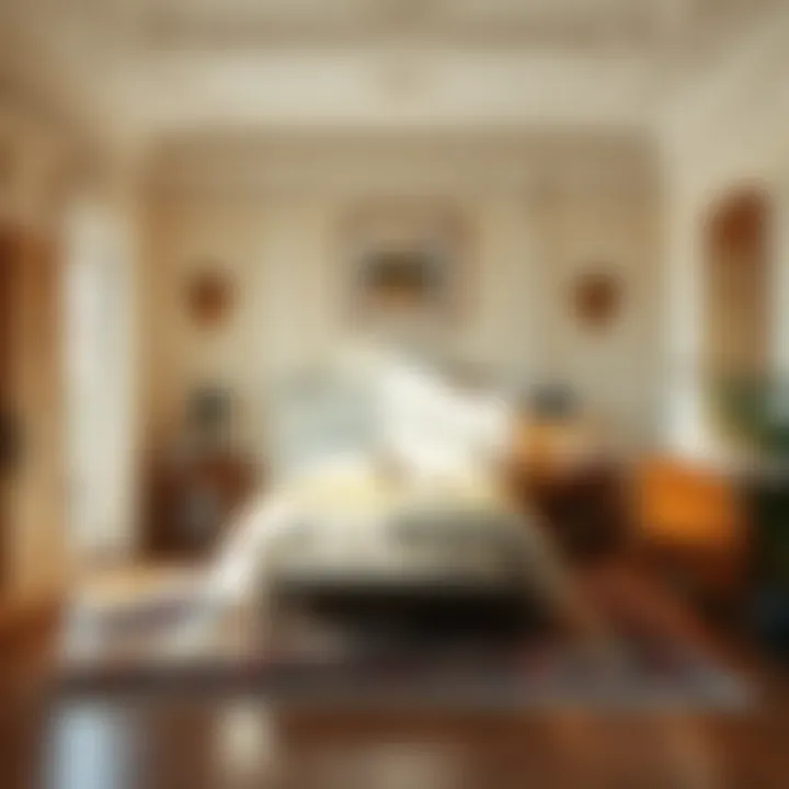 Cozy bedroom layout emphasizing comfort and efficiency