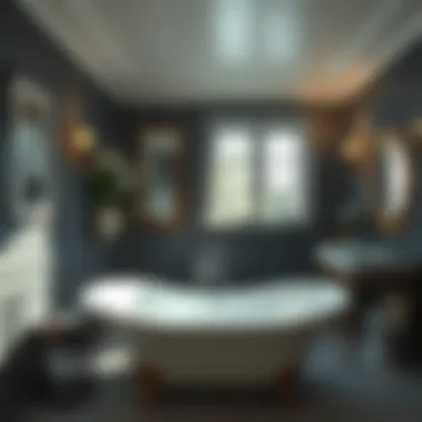 Elegant Bathing Environment Stylish bathroom with a recently refinished bathtub