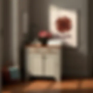 Innovative Storage in Style Stylish folding table showcasing innovative storage solutions