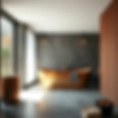 Installation process of a hand hammered copper bathtub in a modern setting