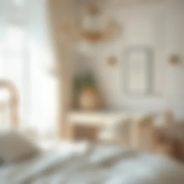 Cozy bedroom featuring a white desk and decor