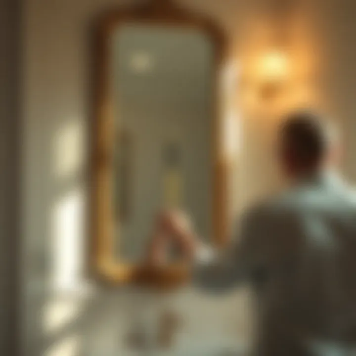 Removing Bathroom Mirror Safely Carefully removing a bathroom mirror from the wall