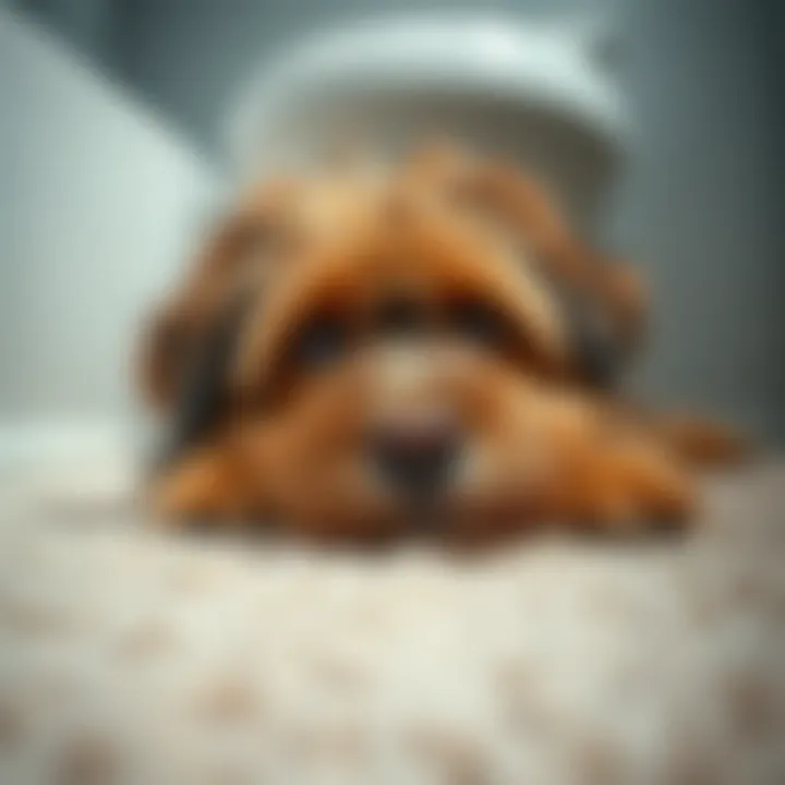 A close-up of a dog bathroom rug demonstrating its texture and quality.