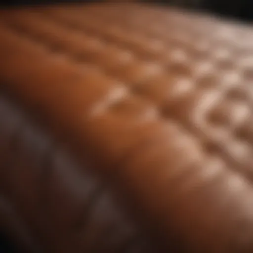 Luxurious leather texture showcasing craftsmanship