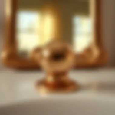 Detailed Vanity Hardware from the 70s Detailed close-up of 70s vanity hardware