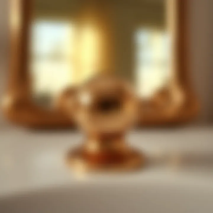 Detailed Vanity Hardware from the 70s Detailed close-up of 70s vanity hardware