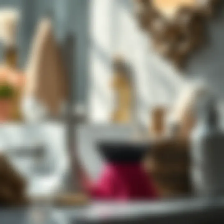 Close-up of high-quality materials used in bathroom cleaning tools