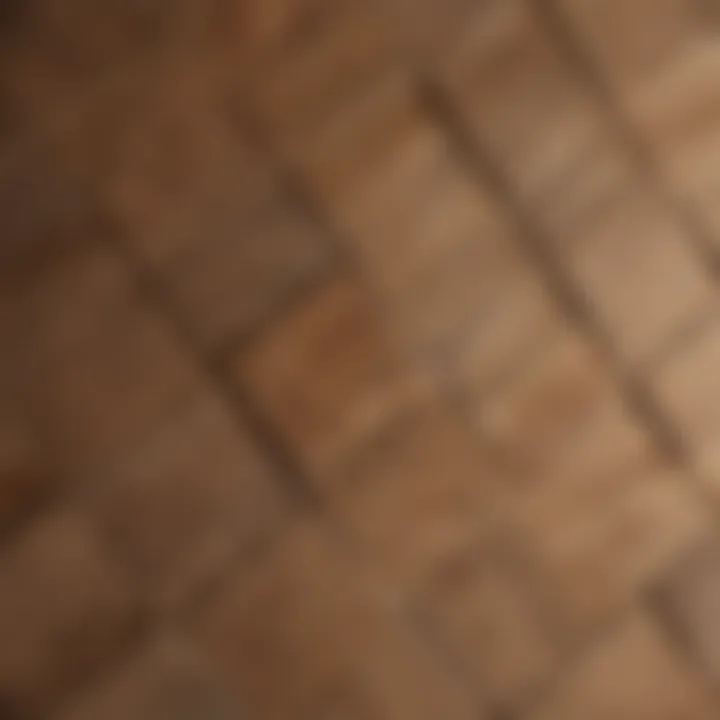 Close-up of textured wooden tiles showcasing natural grain