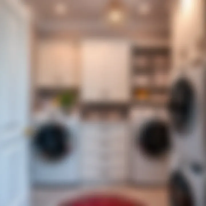 Transformation of Laundry Space Before and after of an organized laundry space