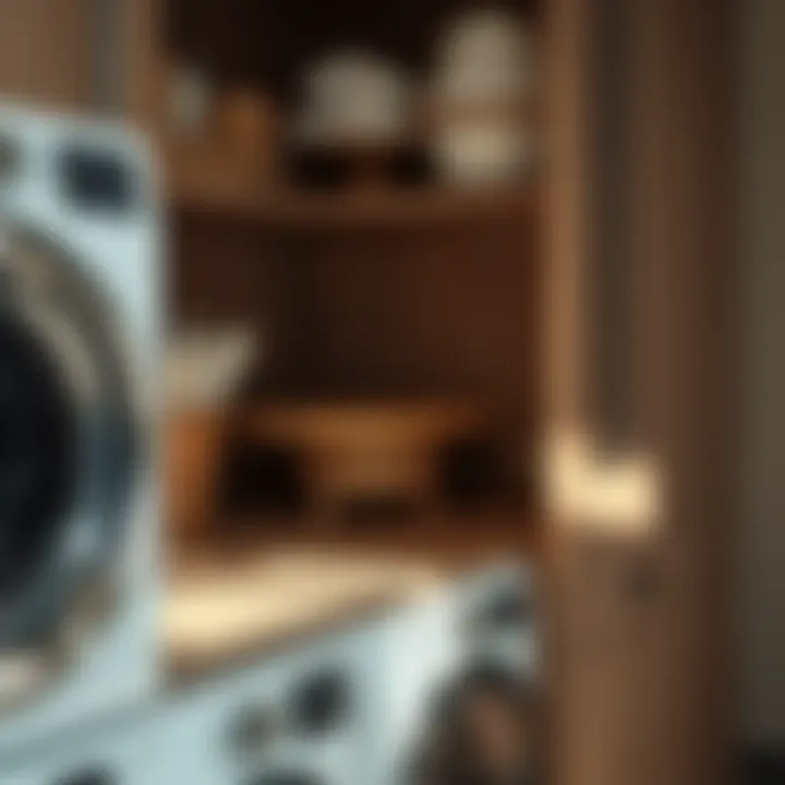 Quality Materials for Laundry Cabinets Close-up of high-quality materials for laundry cabinets