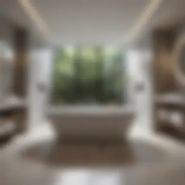 Sophisticated Aesthetics of Contemporary Jetted Bathtubs Elegant modern jetted bathtub in a stylish bathroom setting