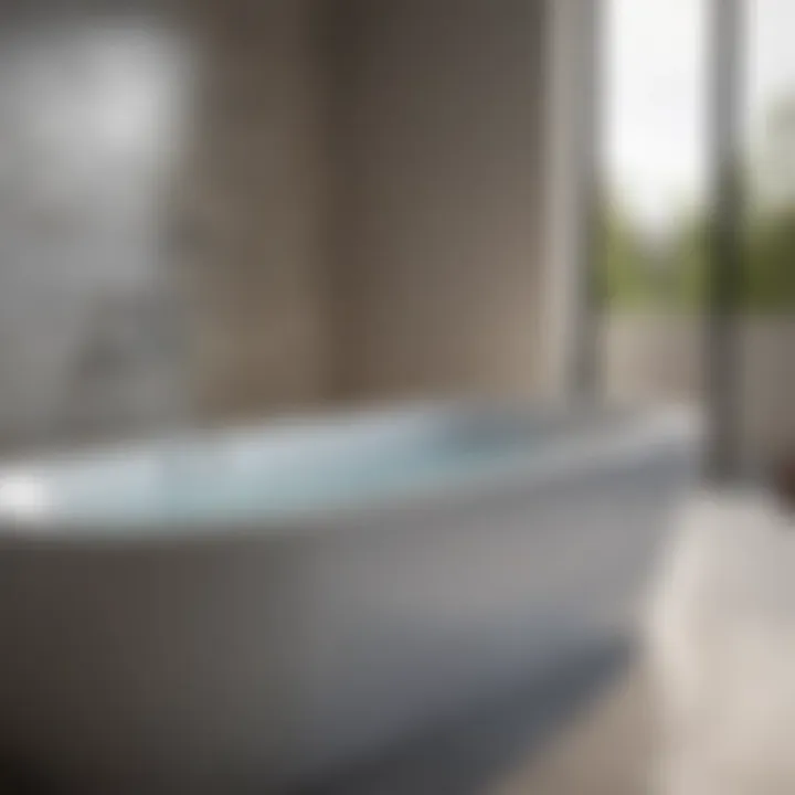 Close-up view highlighting the intricate jets of a modern bathtub