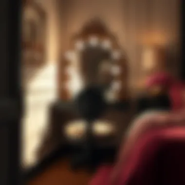 Stylish makeup chair with unique design features