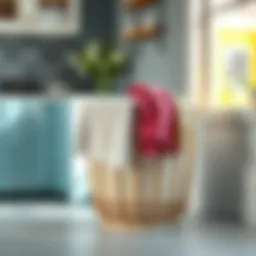 Elegant laundry basket design for wet towels