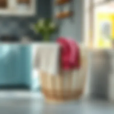 Elegant laundry basket design for wet towels